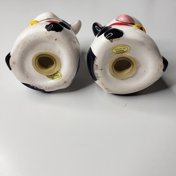 Barnyard Farm Bessie Cow Bovine Ceramic Salt and Pepper Shakers Country Farmcore - Picture 4 of 5
